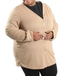 Ladies Button Up Cardigan - 54 Praline