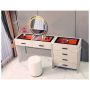 Ava Vanity Makeup Set With LED Mirror & Stool