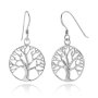 925 Sterling Silver Tree Of Life Dangle Earrings