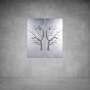 Mirror Tree Wall Art - 800 X 800 X 20 / Matt Silver / Indoor