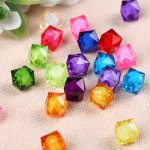 8MM Square Beads Medium Beads acrylic Beads diy Handmade Beading Loose Beads Colorful Suitable For All Kinds Of Handmade Flower