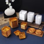 100 Pieces Of High-quality Pp Mooncake Packaging With Reinforced Inner Liners - Perfect For Festive Occasions Parties And Holida