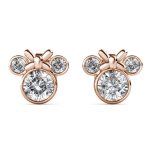 DESTINY Minnie Mouse Earrings With Swarovski Crystals - Rose