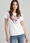 Sissy Boy Graciela:regular Fit Multi-technique Logo Top - White