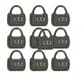 10 Pack MINI 3 Digit Combination Lock Portable Travel Luggage Padlock