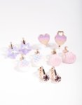 Kids Rose Gold Mermaid Clip-on Earring 5-PACK