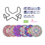 Diy Diamond By Numbers Coaster Set With Holder - 7 Piece