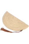Raffia Clutch Half Moon - Natural