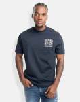 Blue Jeans Side Stitch Print Deep Blue T-Shirt - XXL Blue