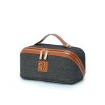 Denim Accordion-style Makeup Bag For Women