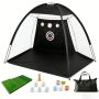 Golf Practice Net Kit With Mat Balls & Storage Bag-indoor/outdoor