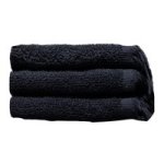 Recycled Ocean& 39 S Yarn Fringe Towels 380GSM 33X050CMS Black 3 Pack