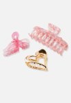 3PK Hair Claw - Pink gold
