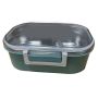 Korean Style 2-COMPARTMENT Stainless Steel Bento Box Metal Food Container