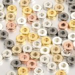100PCS 4 6MM Ccb Charm Spacer Beads Round Flat Wheel Beads Loose Spacer Beads For Diy Jewelry Making Bracelets Accessories