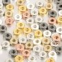 100pcs 4/6mm CCB Charm Spacer Beads Round Flat Wheel Beads Loose Spacer Beads For DIY Jewelry Making Bracelets Accessories