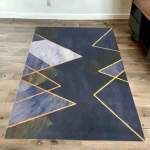 Smte 200CM X 150CM Modern 3D Geometric Design Carpet rug A1 With Keychain