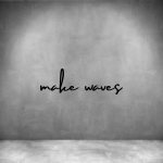 Make Waves - L 600MM Matt Black Font 4