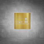 Office Sign D03 - Brushed Brass