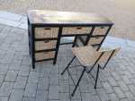 Wicker Dressing Table Chest Of Drawers With Matching Chair