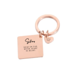 Amaya Rose Gold Personalized Keyring Stainless Steel Ready In 3 Days