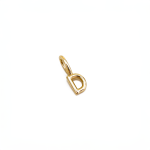 D Alphabet Charm In Yellow Gold