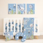 Under The Sea Party Blue Cot Bedding Set