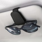 Magnetic Car Sunshade Glasses Holder - Easy Access Pu Leather Eyeglass Clip - Car Eyeglass Clip Storage - Multi-functional Stora
