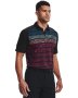 Men's Ua Iso-chill Psych Stripe Polo - Black / XL