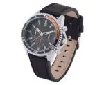 Mens Pu Sporty Tach Watch