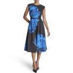 Sleeveless Pattern Dress -black Multi