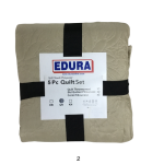 5 Piece Plain Quilt Sets Queen 220CM X 220CM 2