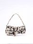 Cow Print Underarm Bagasymmetrical Design Womenfashion Shoulder Bag