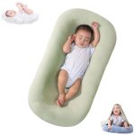 Lucakuins Baby Lounger Bionic Design Baby Lounger For Newborn 0-24 Months Soft Organic Cotton Breathable Lounger For Infants Lov