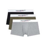 Diesel Mens Umbx Damient 3 Pack Boxer Set In Black olive grey - Black olive grey S