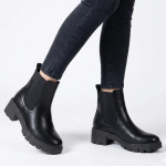 Madison Ladies Fashion Gusset Boot - Black - 8