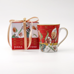 Jenna Clifford - Peacock Coffee Mug - Red