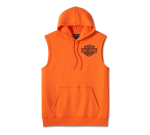 Men’s Screamin’ Eagle Sleeveless Hoodie – Harley Orange