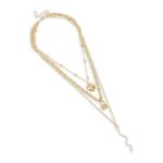 Goldair Gold Triple Heart Lock Necklace