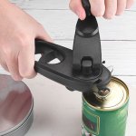 1PC Eight In One Can Opener Multifunctional Manual Bottle Opener Hand Cranked Can Opener Mineral Water Beer Tool Magnetic Suctio