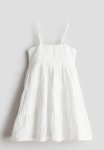 Tiered Muslin Dress - White