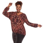 Donnay Plus Size Femme Top Paisley Knit