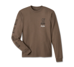 Willie G 1 Skull Sketch Long Sleeve Tee – Dark Grey