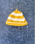 Woolworths Yellow And White Striped Beanie 12 18M
