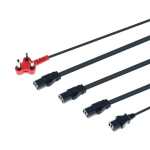4 Power Cable Kettle To Red Plug Shaved -MULTIPLUG4