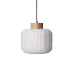 Ruiz Glass And Wood Pendant Light White