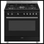 Smeg 90CM Gas Cooker 105L Oven Black