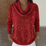 Women Soft-shine Relaxed Round Neck Knit Sweater