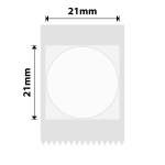 NB522 - - B1 B21 B3S B4 - 21X21MM - 305 Transparent Round Labels