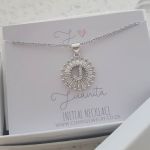 K15 - Stunning Initial Letter Necklace On Personalized Card Silver Cz Stainless Steel - J Initial - CB0111350